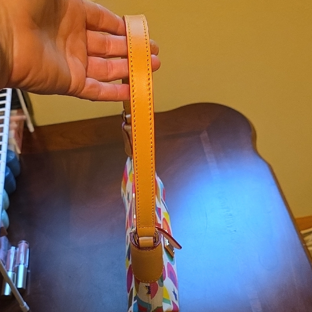 Dooney & Bourke Mary Blair Colorful Geometric Shoulder Bag EUC - Picture 4 of 10